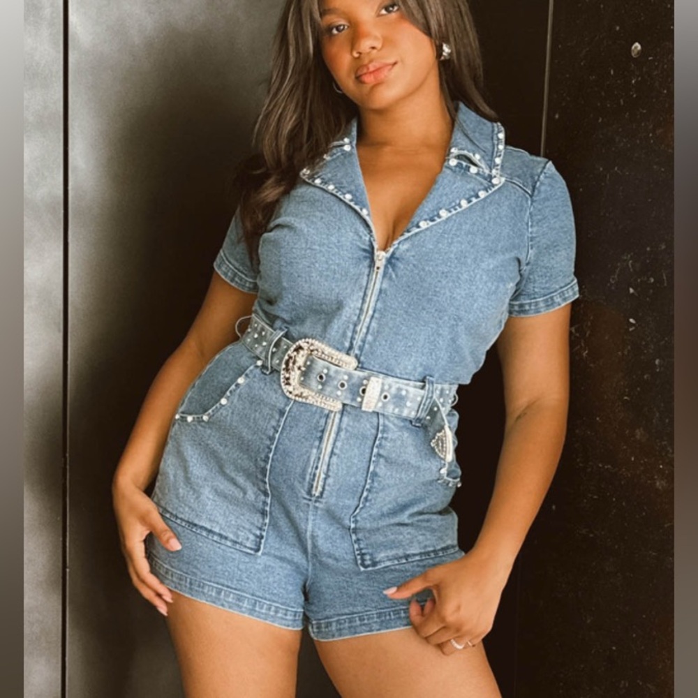 Rhinestone Tide Outlaw Romper